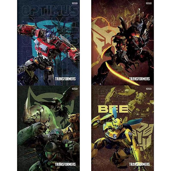 Caderno Brochura Universitário Capa Dura Transformers 48Folhas São Domingos Sortidos