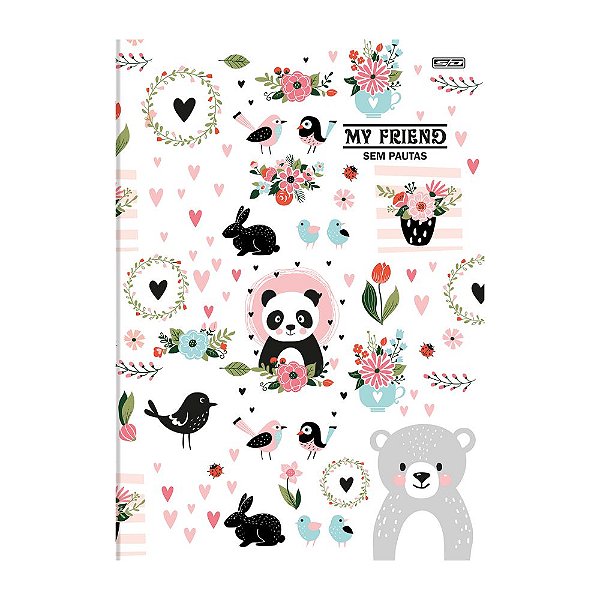 Caderno Brochura Universitário Capa Flexível My Friend 60 Folhas São Domingos