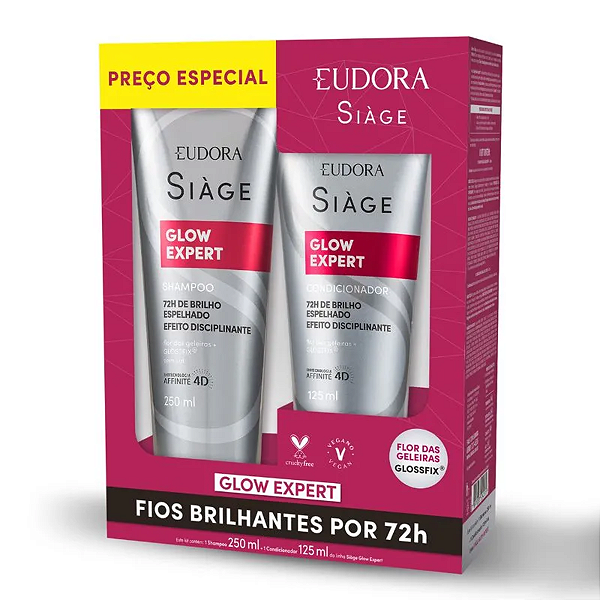 Kit Eudora Siage Glow Expert Shampoo 250ml e Condicionador 125ml