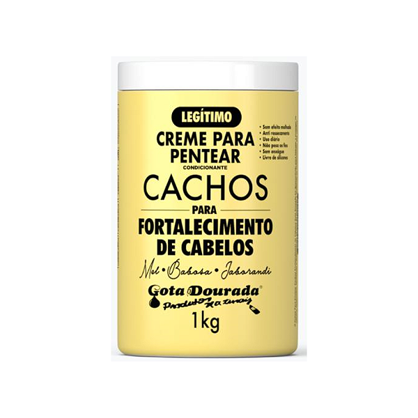 Creme Para Pentear Cachos Fortalecimento Gota Dourada 1Kg