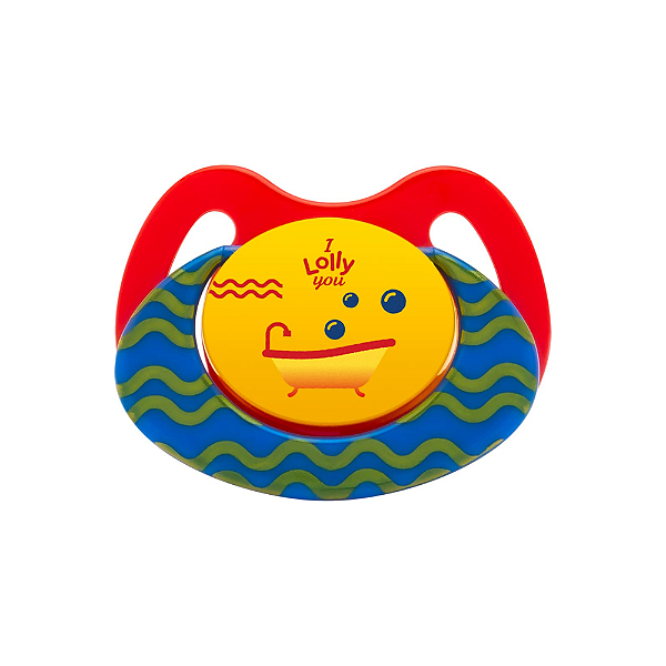 Chupeta Lolly Tricolor Bico De Silicone Ortodôntico Tamanho 2 6+ Meses