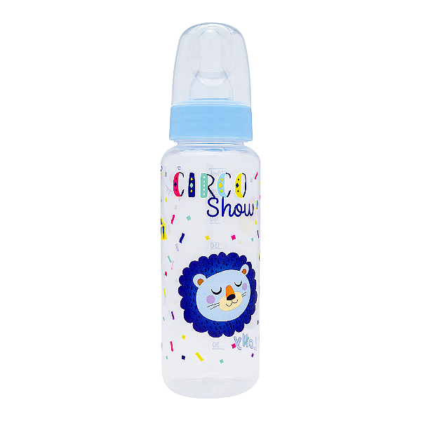 Mamadeira Lolly Tip Bico De Silicone Redondo Azul 240ml 1360-01