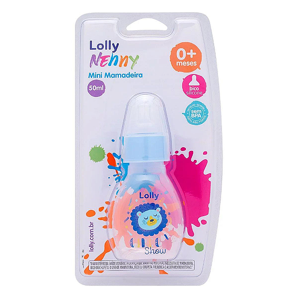 Mini Mamadeira Lolly 50ml Azul 0+ Meses 1971-01