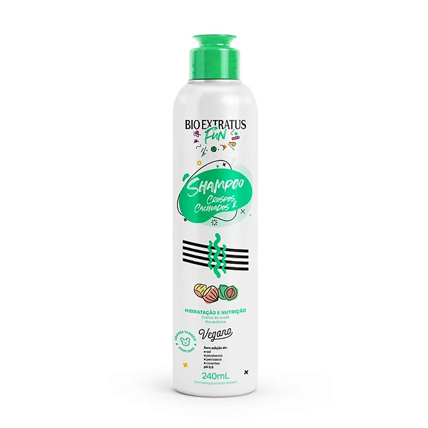 Shampoo Crespos e Cacheados Fun Hidratação e Nutrição Bio Extratus 240mL