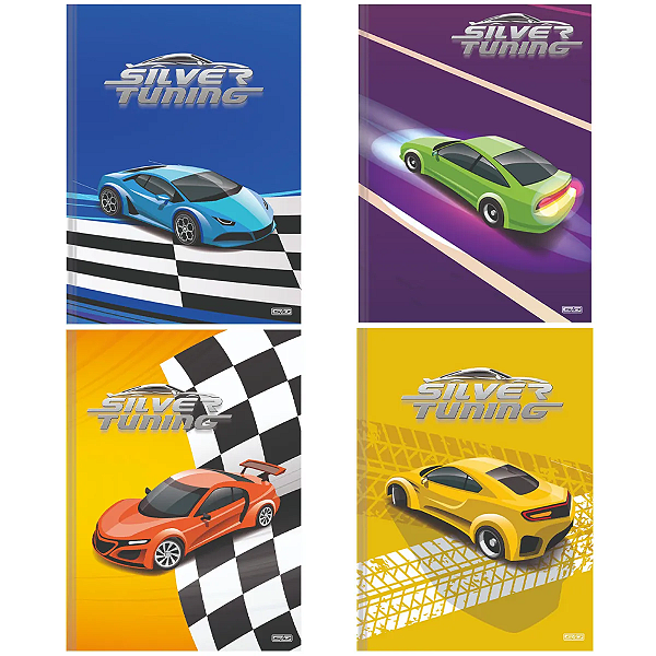 Caderno brochura capa dura 80 fls Silver Tuning São Domingos