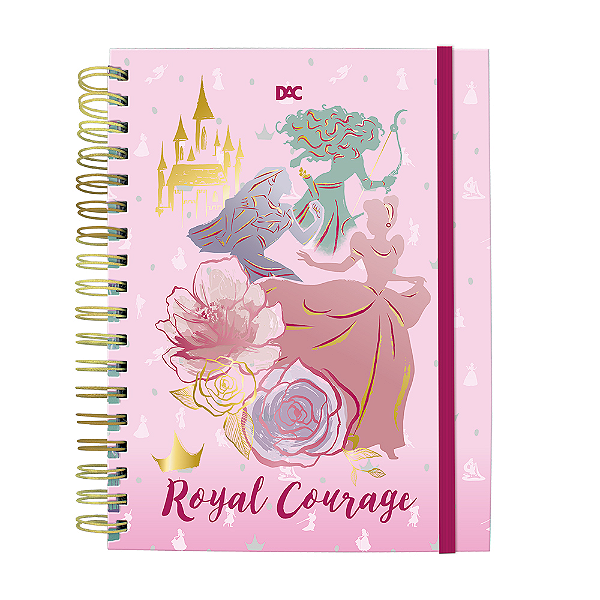 Caderno DAC Smart Universtátio Disney  Princesas Com folhas Reposicionáveis 90g 10 divisórias