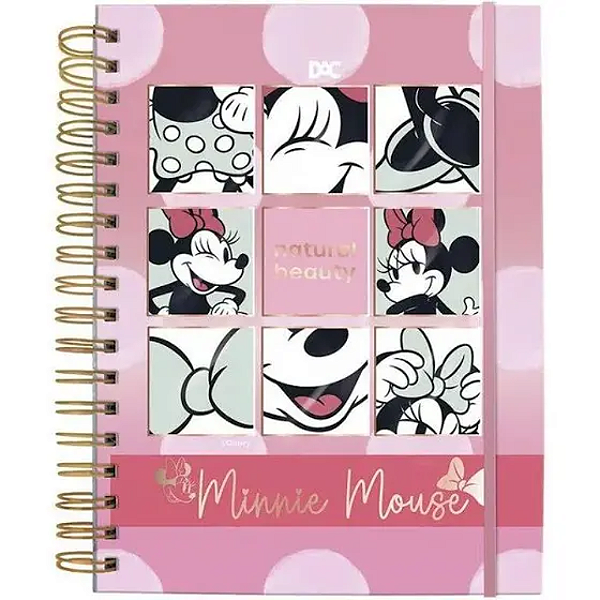 Dac Caderno Smart Colegial Minnie Mouse com 80 Folhas Reposicionáveis e 10 Divisórias