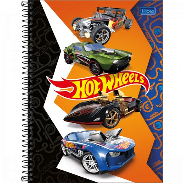 Caderno Capa Dura Universitário Hotwheels Tilibra 1 Materia 80 Folhas  Capas Sortidas