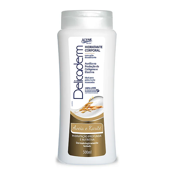 Alyne Hidratante Corporal Delicaderm Aveia e Karité 500 ml