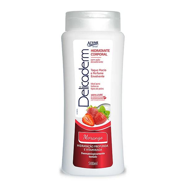Alyne Hidratante Corporal Delicaderm Morango 500ml