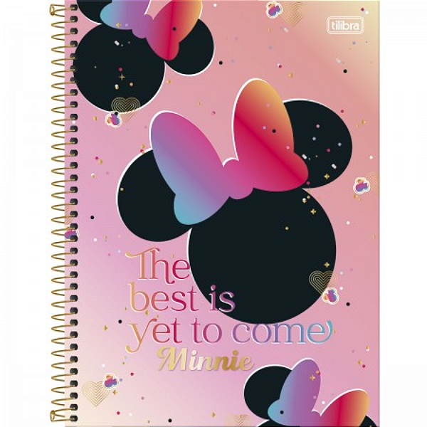 Caderno Espiral Universitário 10 Matérias Tilibra Minnie Connect Capas Sortidas.