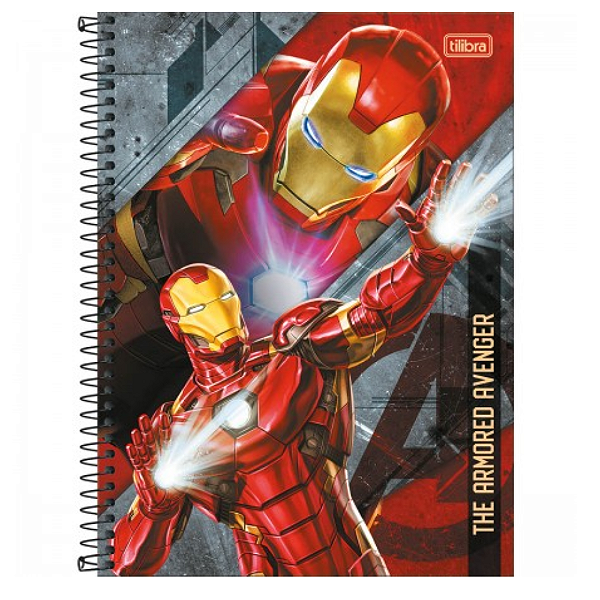 Caderno Universitário Tilibra 10 Matérias Avengers Game 160 folhas Capa Dura Sortidas