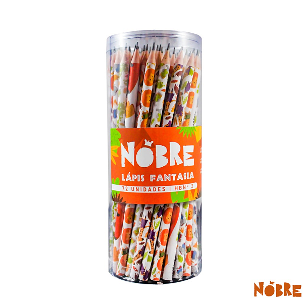 Lápis Nobre Grafite HB n°2 Fantasia Sem Borracha Com 72 Unidades..