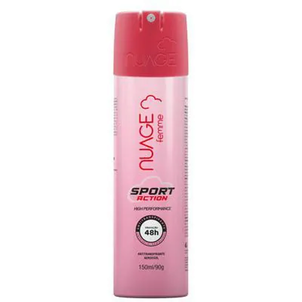 Desodorante Aerosol Nuage Sport Action Feminino 48 Horas 150ml..