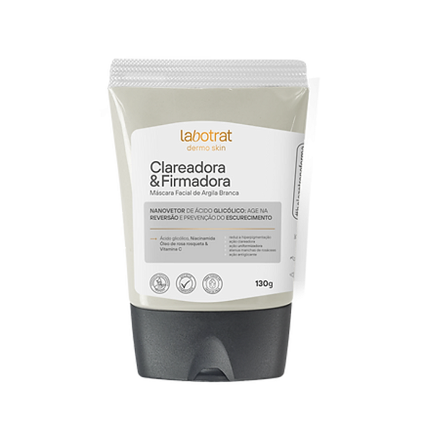 Máscara Facial De Argila Branca Clareadora & Firmadora Labotrat 130g