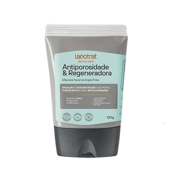 Máscara Facial De Argila Preta Antiporosidade & Regeneradora Labotrat 130g