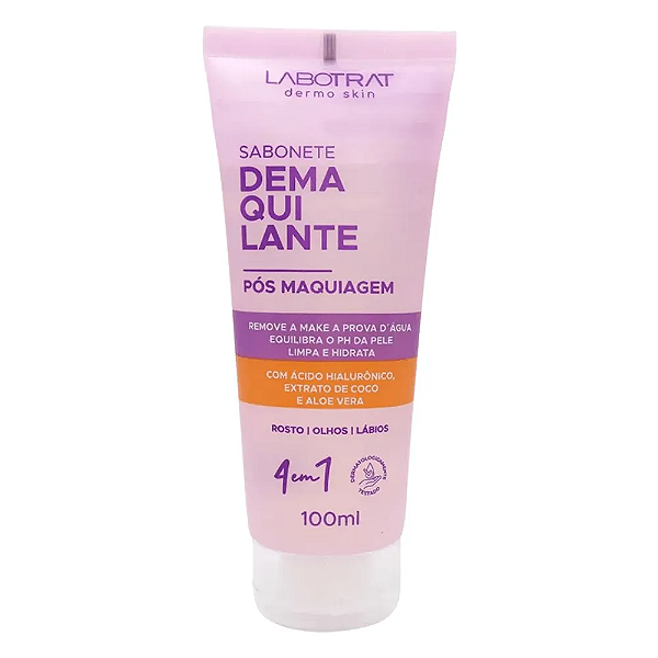 Sabonete Demaquilante Pós Maquiagem 4 em 1 100ml - Labotrat