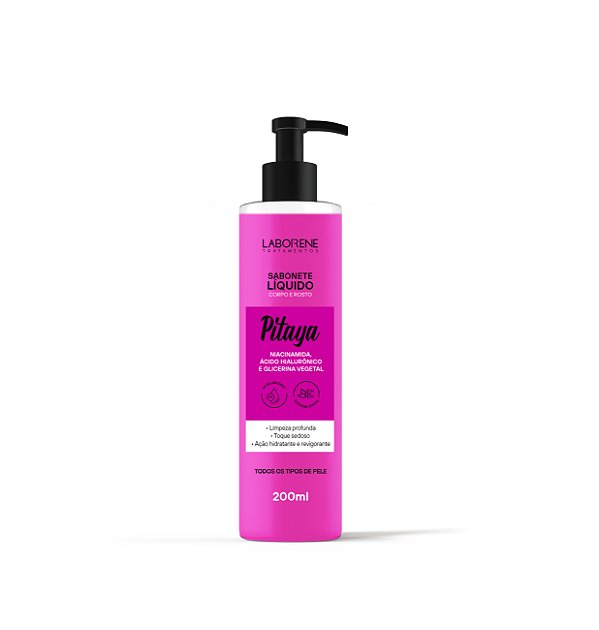 Sabonete Liquido Corpo e Rosto Pitaya 200ml Laborene.
