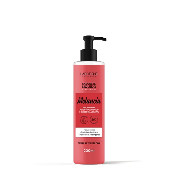 Sabonete Liquido Corpo e Rosto Melancia 200ml Laborene.