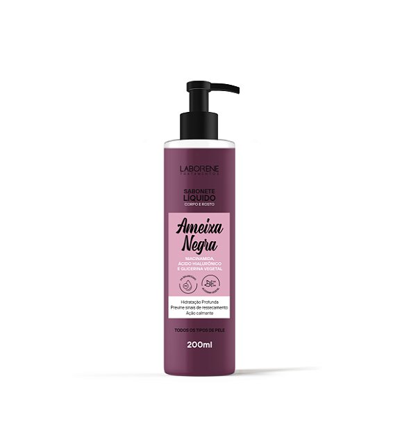 Sabonete Liquido Corpo e Rosto Ameixa Negra 200ml Laborene.
