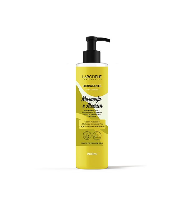 Hidratante Corpo e Rosto Maracujá e Alecrim 200ml Laborene.