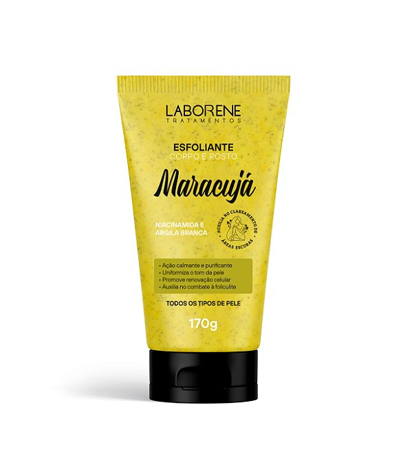 Esfoliante Corpo e Rosto Maracujá 170g Laborene.