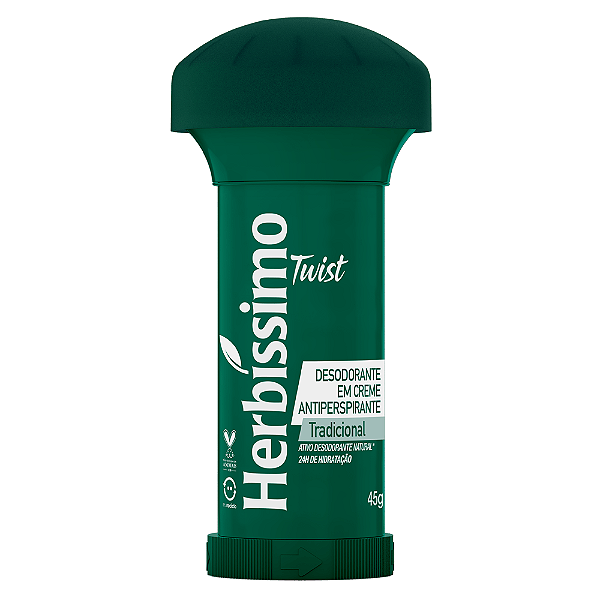 Desodorante Em Creme Antitranspirante Herbissimo Twist Tradicional 45g.