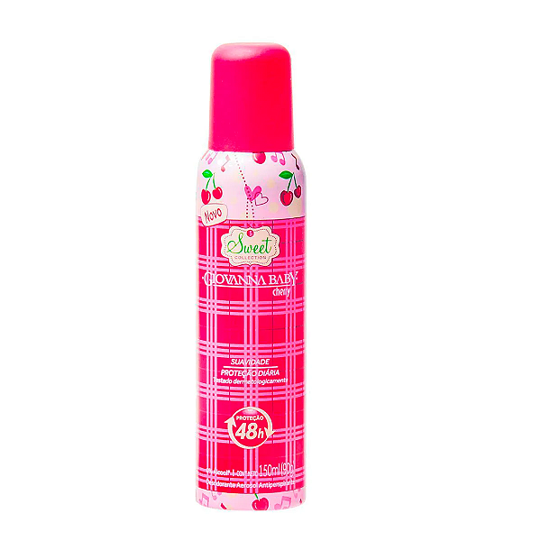 Desodorante Aerosol Giovanna Baby Cherry 48h de Proteção 150ml