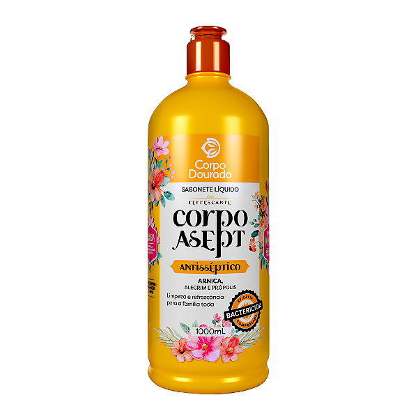 Sabonete Líquido Corporal Antisséptico Arnica, Alecrim e Própolis Corpo Dourado 1000ml
