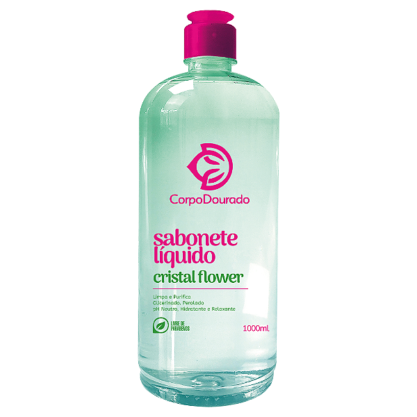 Sabonete Líquido Corporal Cristal Flower Corpo Dourado 1000ml