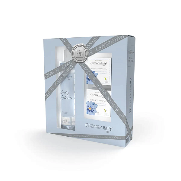 Kit Body Splash e Sabonetes Blue Giovanna Baby