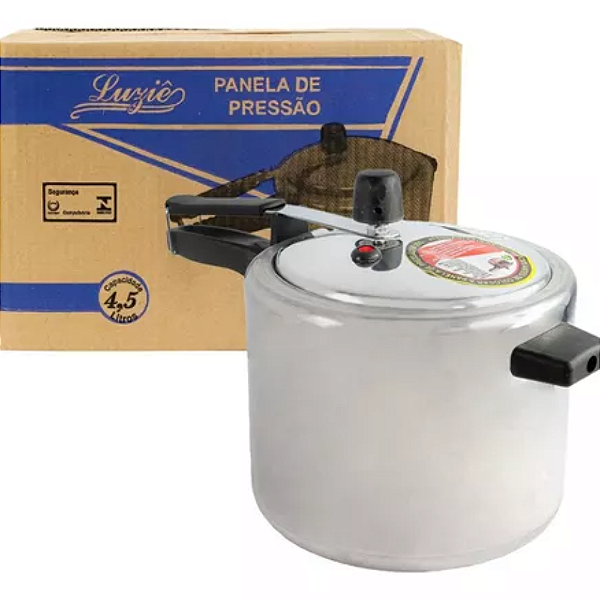 Panela De Pressão Aluminio Pólido Luziê 4,5 Litros - Roque