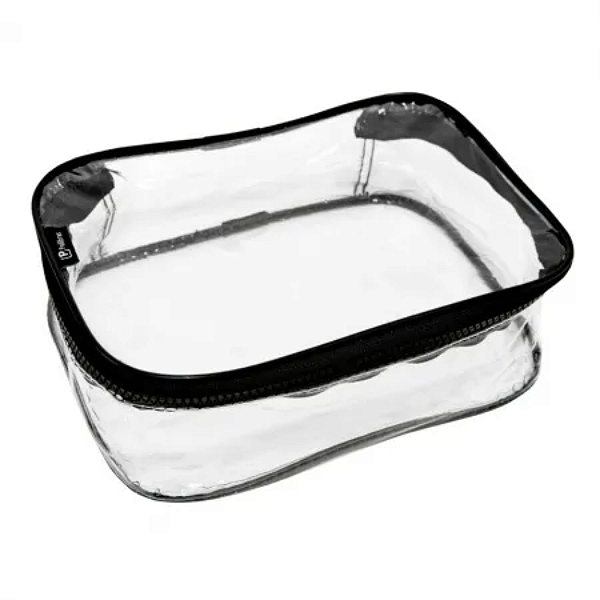Estojo Box Colors PVC Cristal Preto - POLIBRAS