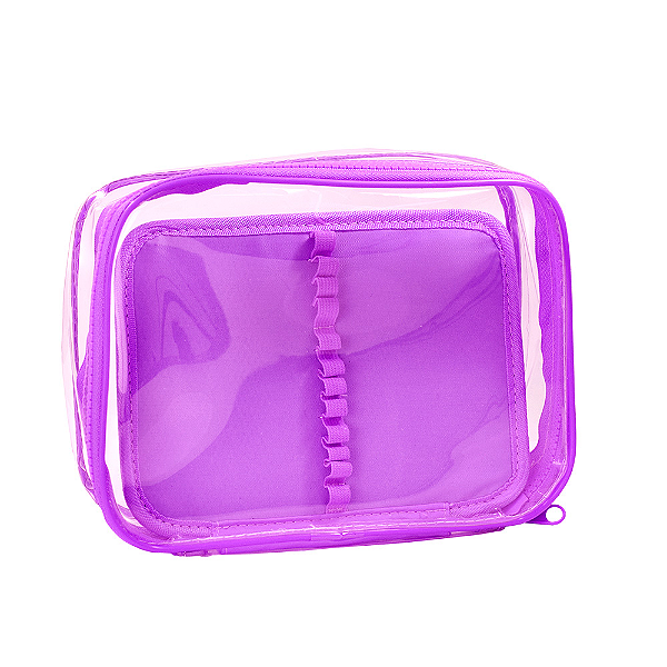 Estojo DAC em PVC Cristal Roxo com Divisão Ref 4684