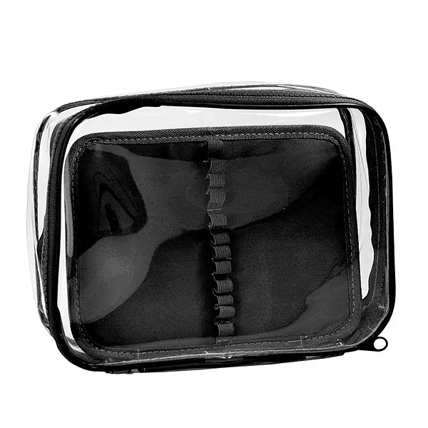 Estojo DAC em PVC Cristal Preto com Divisão Ref 46846