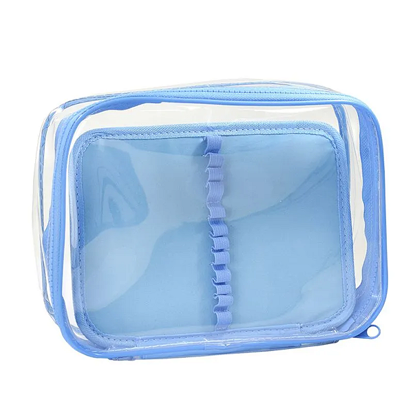 Estojo DAC em PVC Cristal Azul com Divisão Ref 4683