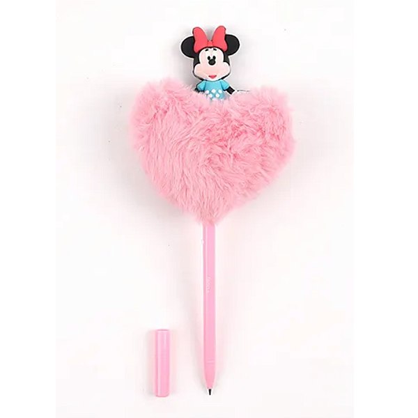 Caneta Coração Plush Minie 0,7mm Escrita Azul Molin.