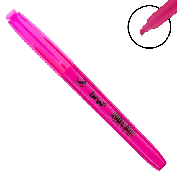 Marca Texto Fluorescente Rosa BRW.