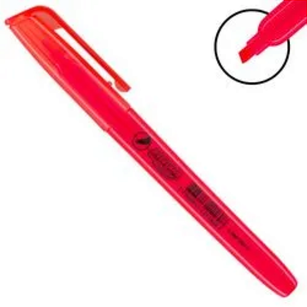 Marca Texto Fluorescente Vermelho BRW.