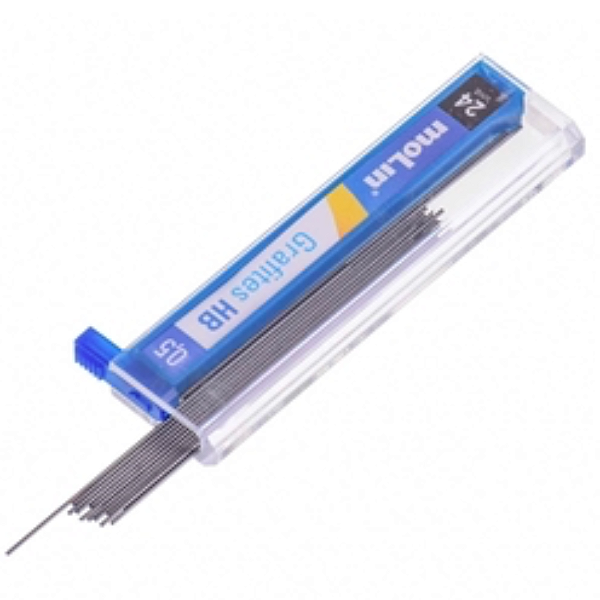 Grafites HB 0.5 mm Molin 1 Tubo com 24 unidades