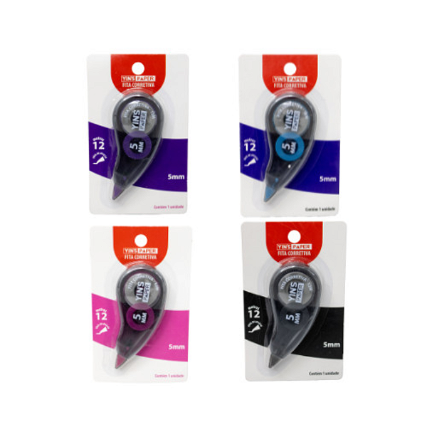 Fita Corretiva Yins Paper 12m x 5mm Sortidas YP8274
