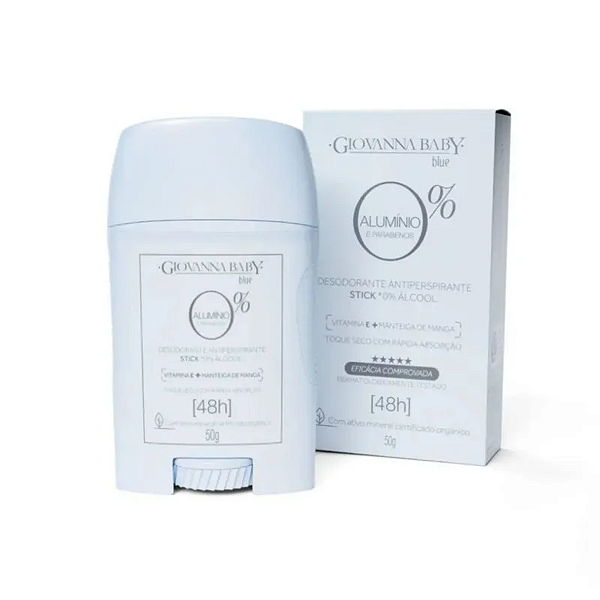 Desodorante Antitranspirante Stick 0% Aluminío Blue 50g Giovanna Baby.