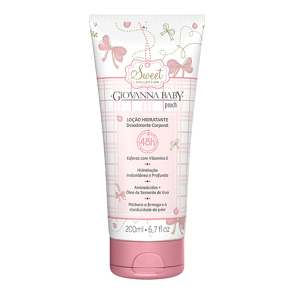 Loção Hidratante Desodorante Giovanna Baby Peach 200ml