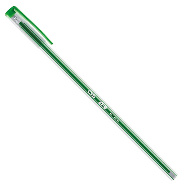 Caneta Esferográfica Longa Tik 17,5cm 0.7 CIS Verde