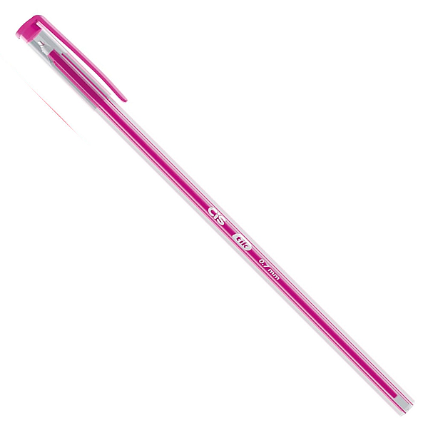 Caneta Esferográfica Longa Tik 17,5cm 0.7 CIS Rosa