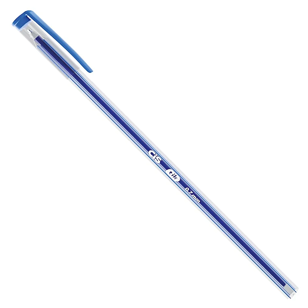 Caneta Esferográfica Longa Tik 17,5cm 0.7 CIS Azul