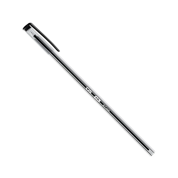 Caneta Esferográfica Longa Tik 17,5cm 0.7 CIS Preta