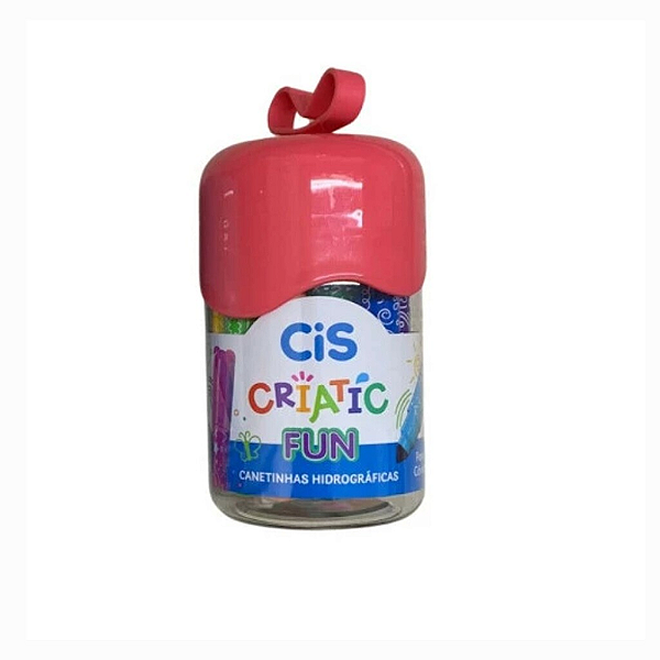 Canetinhas Hidrográficas Cis Criatic Fun Ponta Cônica Big- Rosa.