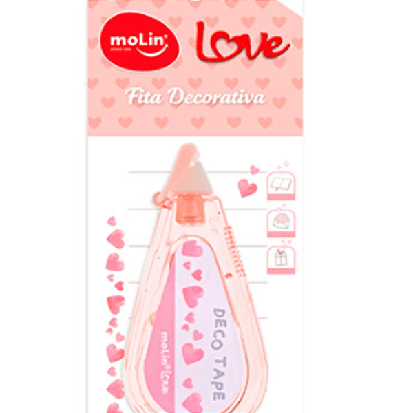 Fita Decorativa Love Coração Molin 5mmx5m.
