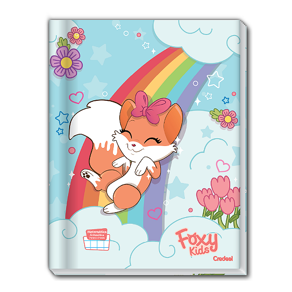 Caderno Brochura Unirversitario Costurado Capa Dura Foxy Kids 96 Folhas Credeal